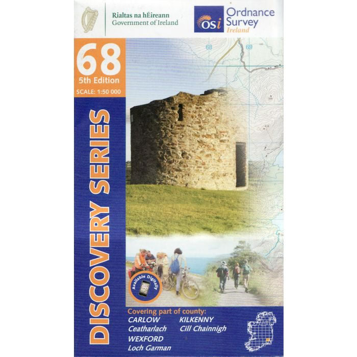 Irish Discovery Map 68, Carlow, Kilkenny and Wexford